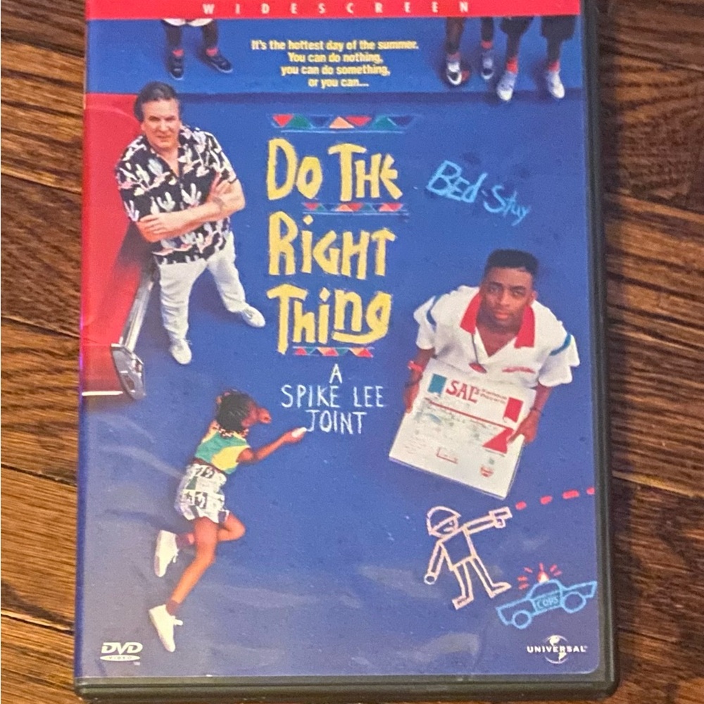 Universal Do the Right Thing DVD with Blue and Red Cover